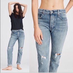Rag & Bone Mid Rise Rosa Relaxed Boyfriend Jeans Size 26